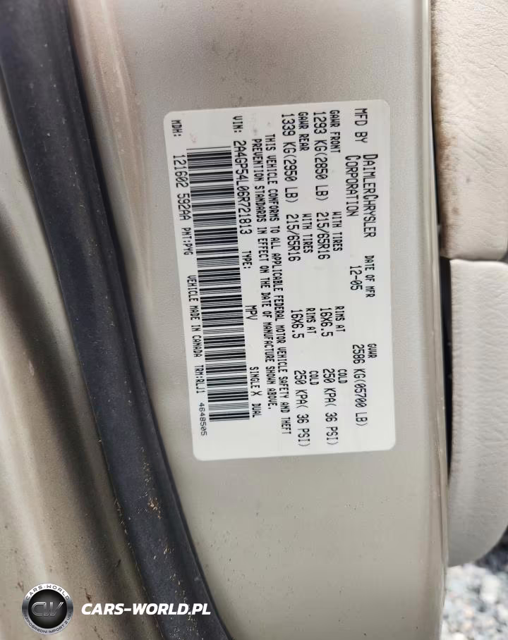 2006 Chrysler Town & Country Touring VIN:2A4GP54L06R721813 - 13