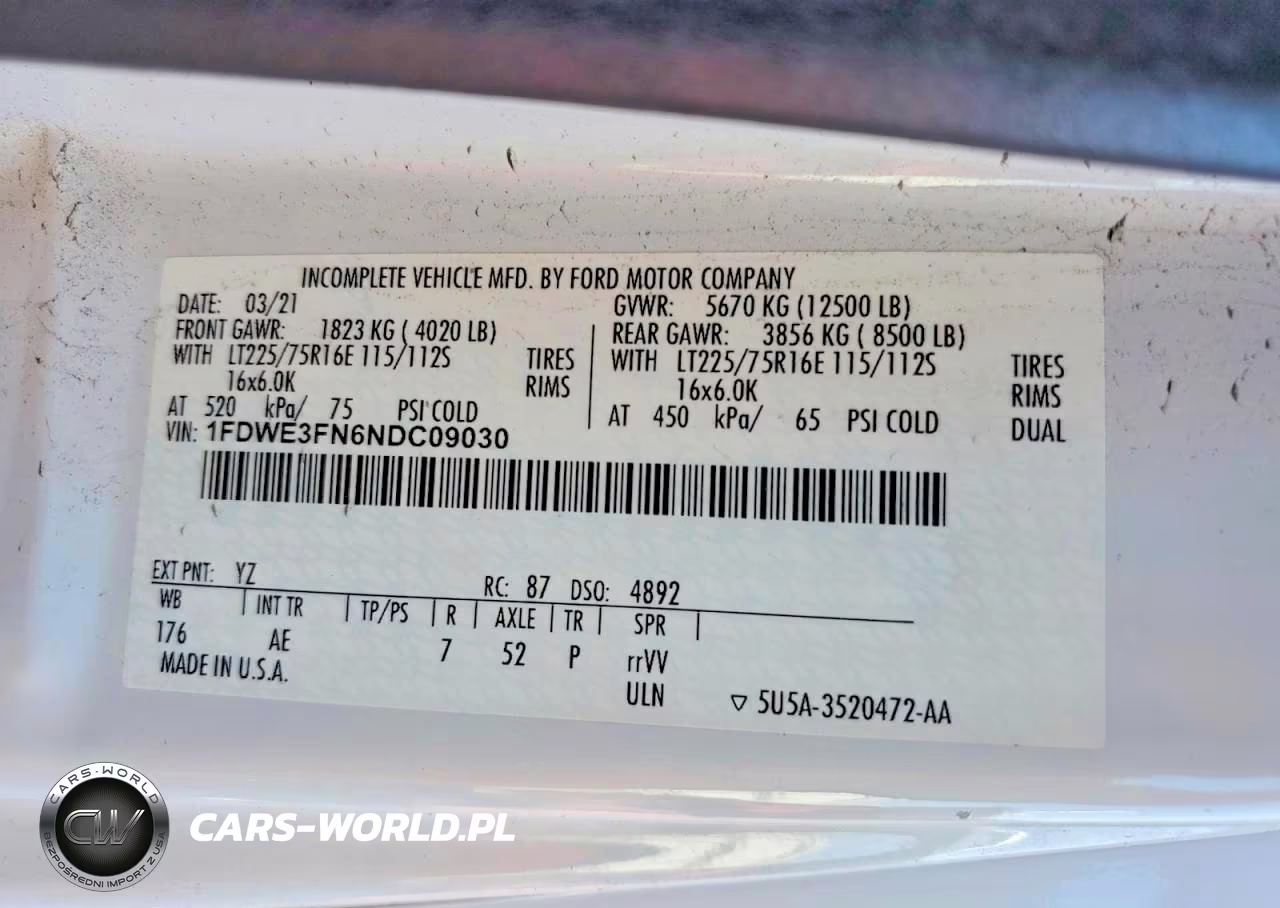 2022 Ford E350 Box Truck VIN:1FDWE3FN6NDC09030 - 12