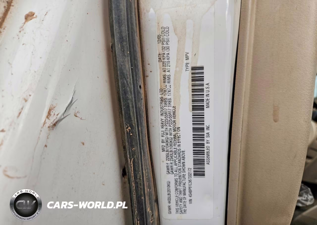 2006 Subaru Legacy Outback 2.5I VIN:4S4BP61C567332172 - 12