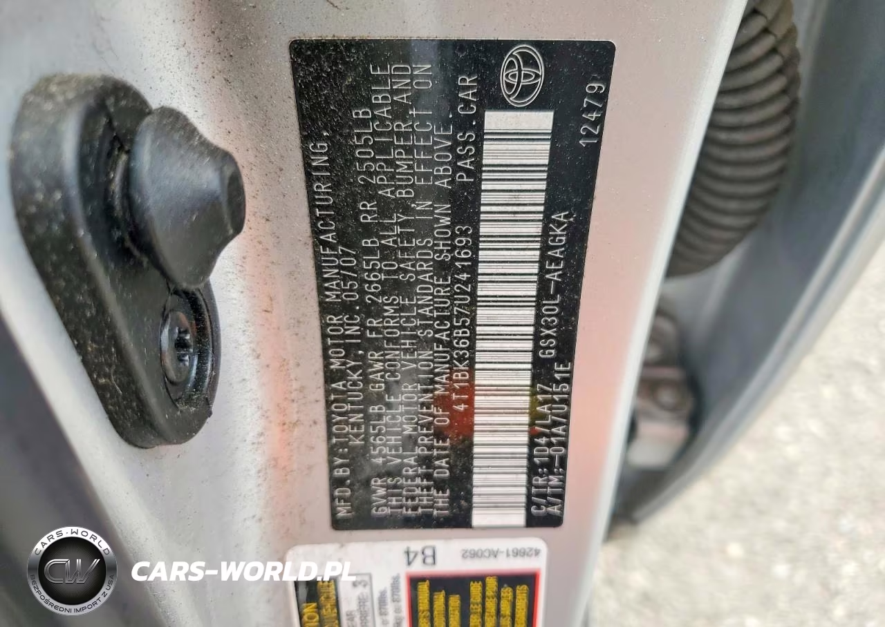 2007 Toyota Avalon Xls VIN:4T1BK36B57U241693 - 12