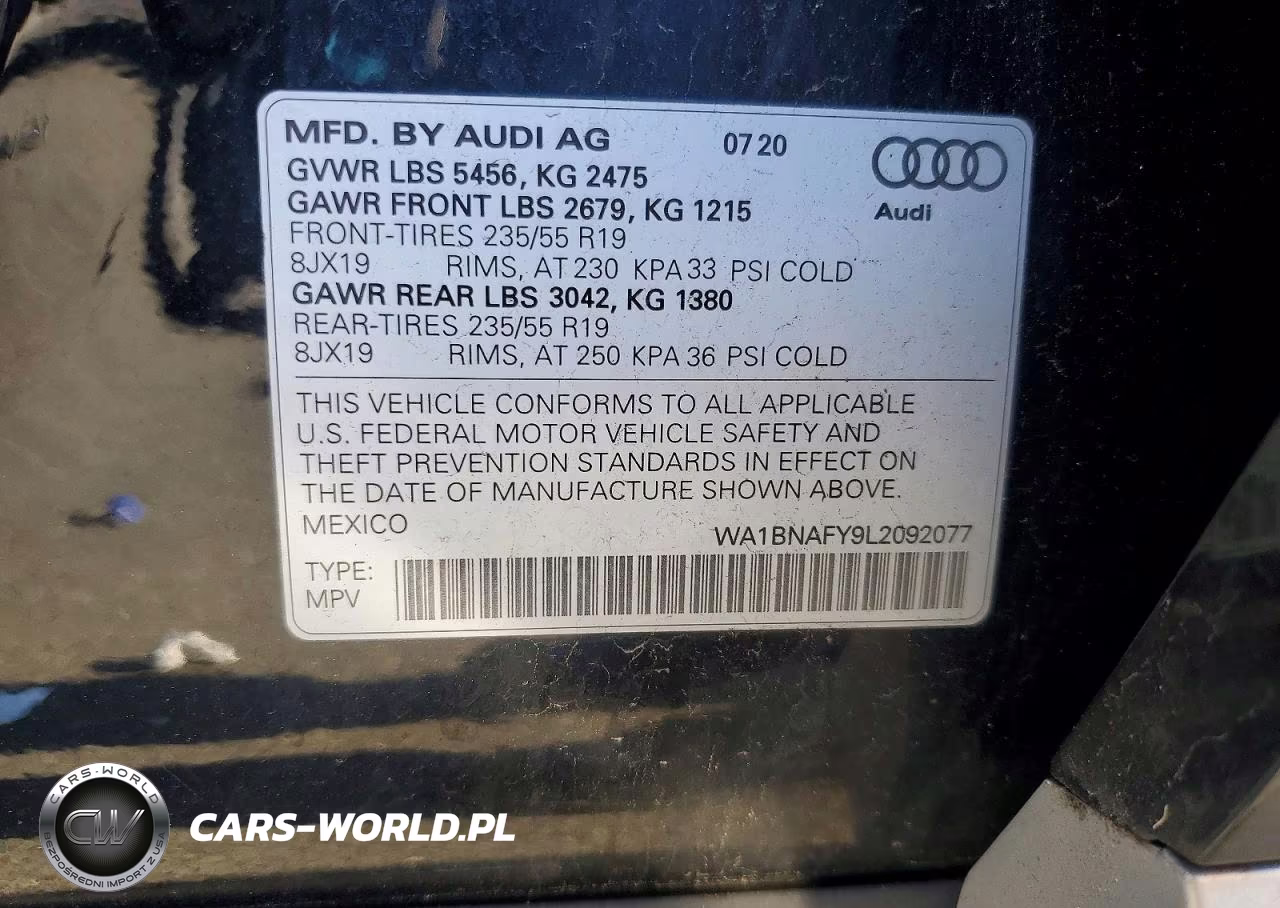 2020 Audi Q5 Premium Plus VIN:WA1BNAFY9L2092077 - 13