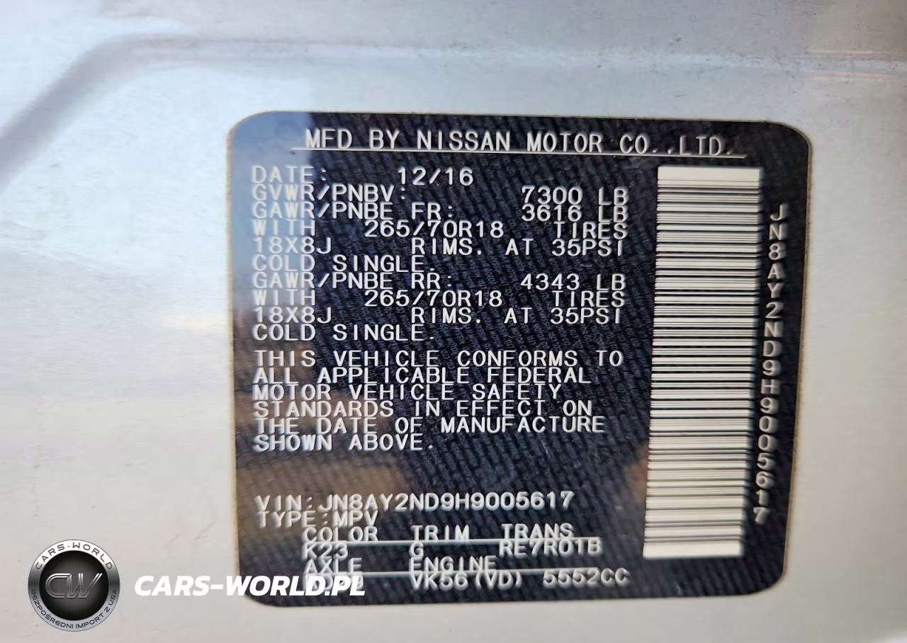 2017 Nissan Armada Sv VIN:JN8AY2ND9H9005617 - 14