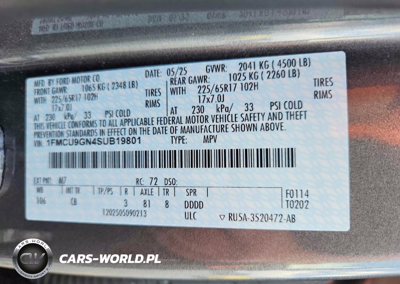 2025 Ford Escape Active VIN:1FMCU9GN4SUB19801 - 13