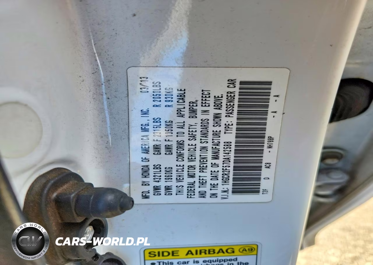 2013 Honda Accord Sport VIN:1HGCR2F57DA142588 - 12