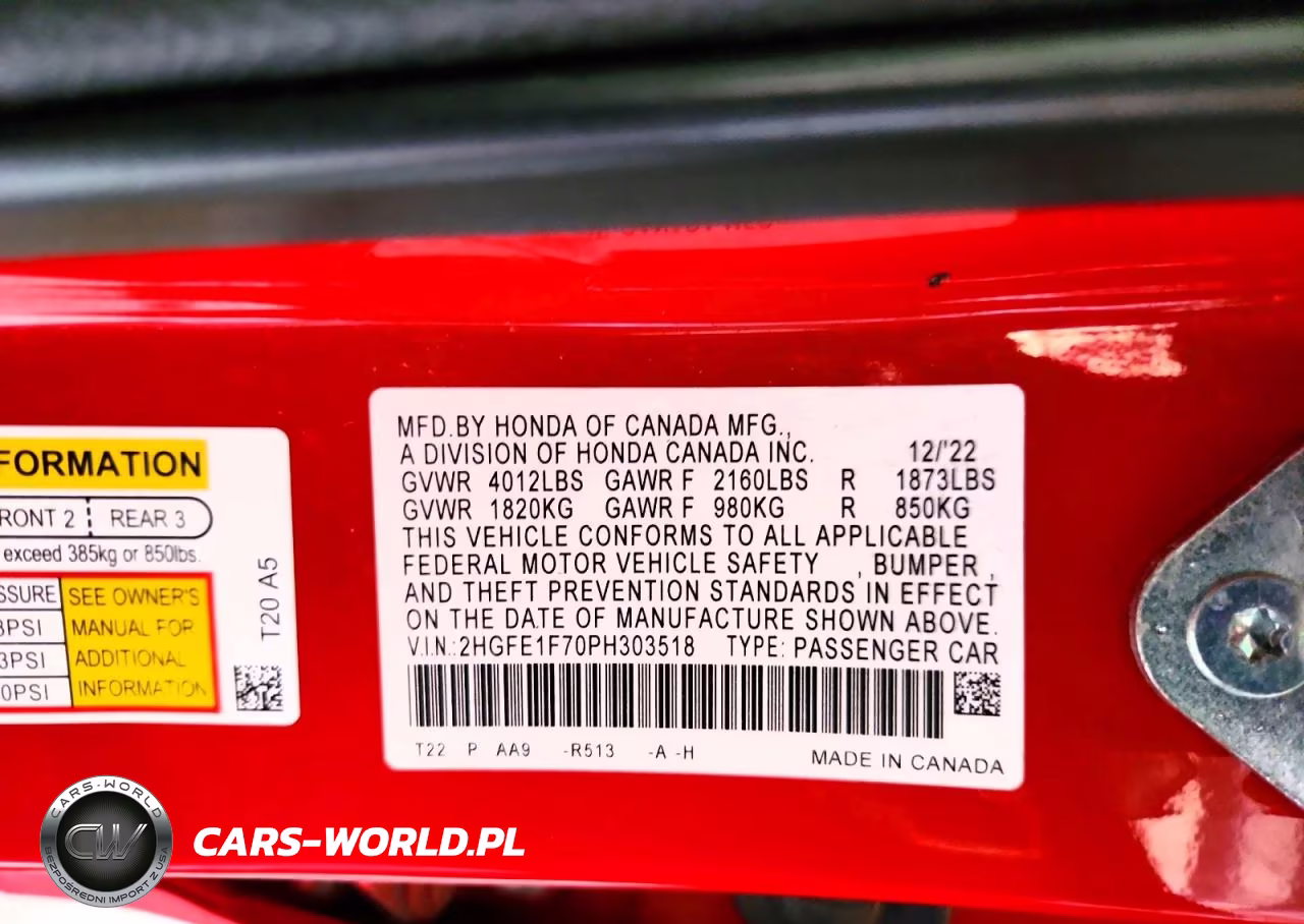 2023 Honda Civic Ex VIN:2HGFE1F70PH303518 - 12
