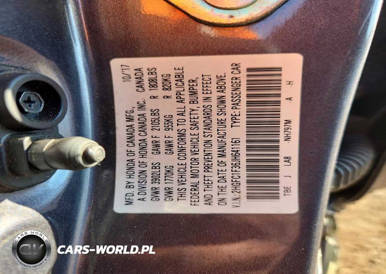2018 Honda Civic Ex VIN:2HGFC1F36JH641161 - 12