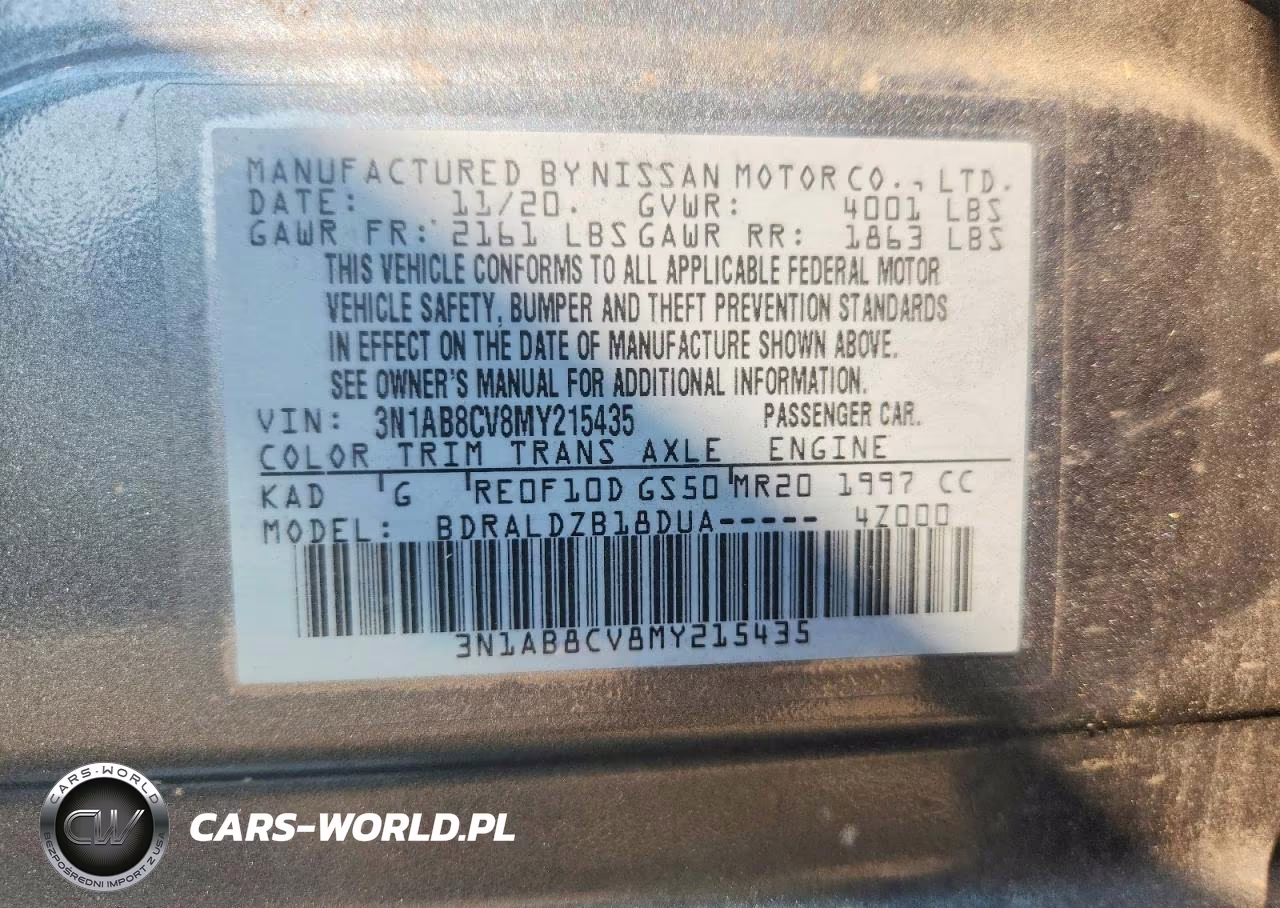 2021 Nissan Sentra Sv VIN:3N1AB8CV8MY215435 - 12