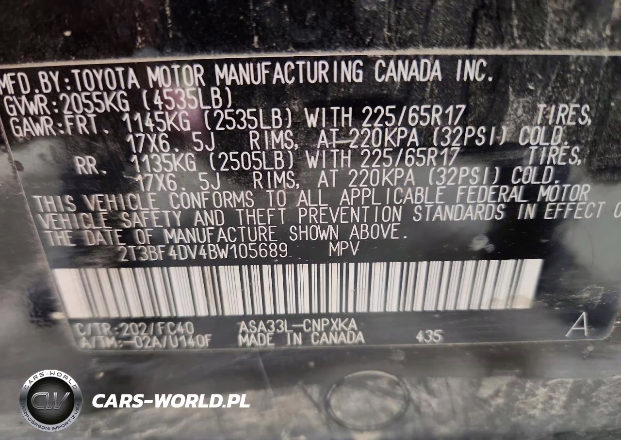 2011 Toyota Rav4 Base VIN:2T3BF4DV4BW105689 - 13
