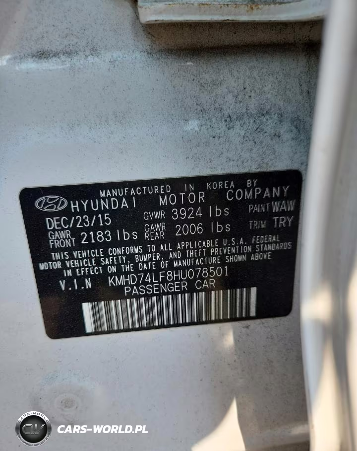 2017 Hyundai Elantra Se VIN:KMHD74LF8HU078501 - 12