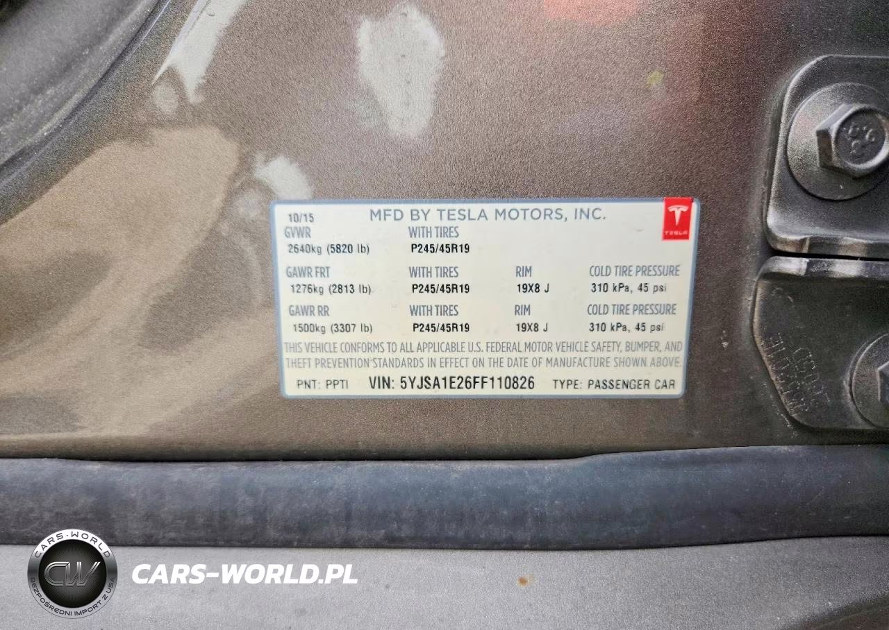 2015 Tesla Model S VIN:5YJSA1E26FF110826 - 12