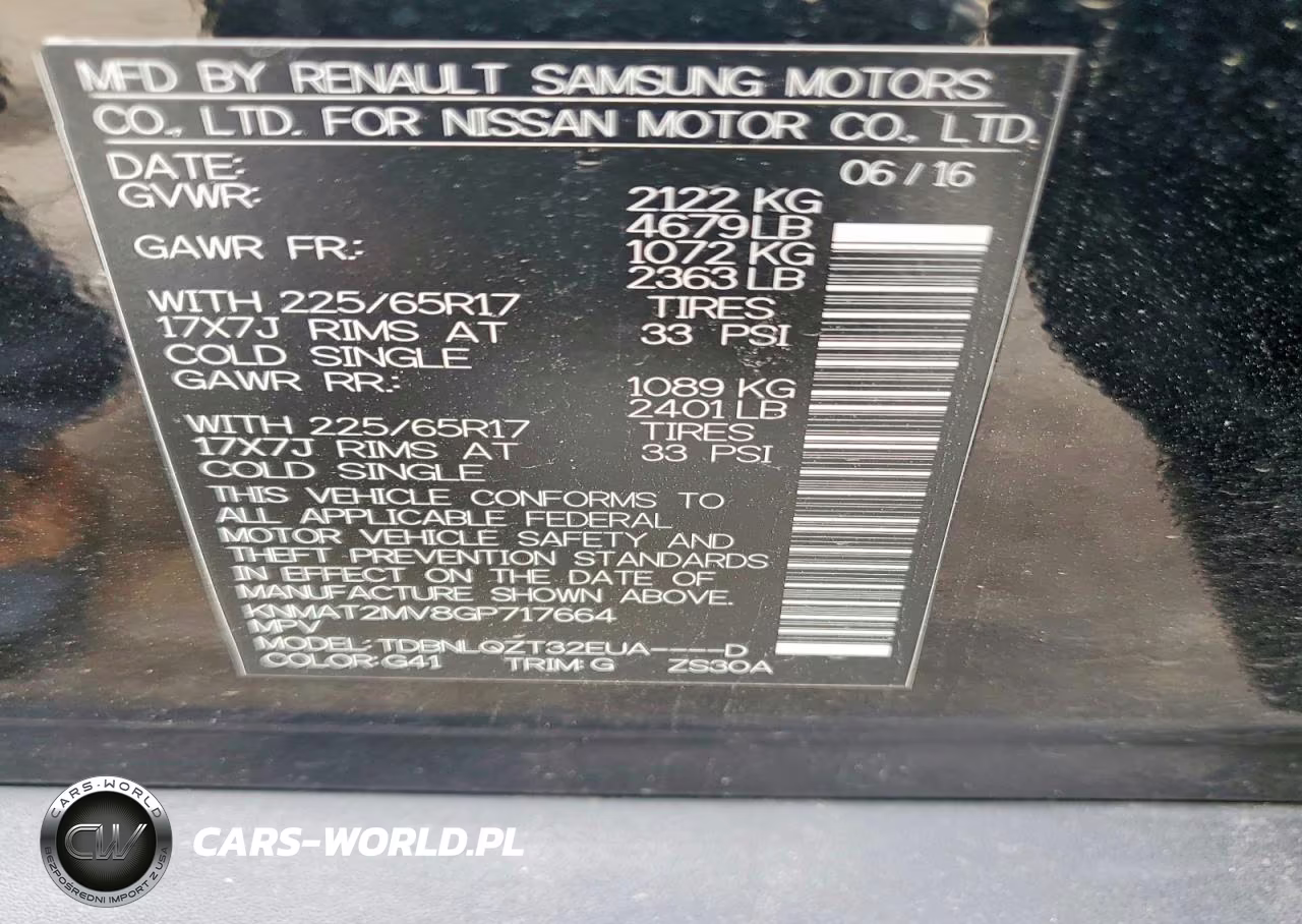 2016 Nissan Rogue Sv VIN:KNMAT2MV8GP717664 - 13