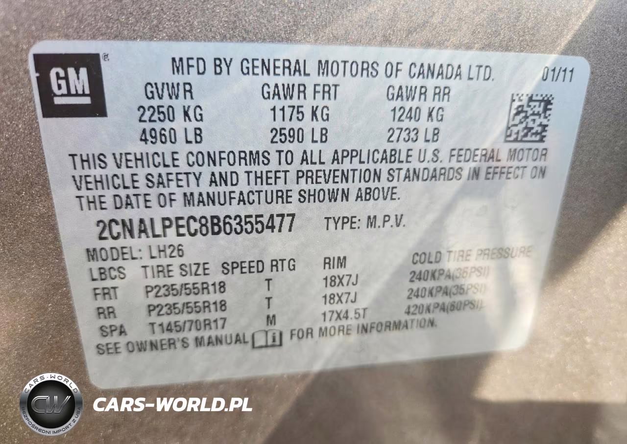 2011 Chevrolet Equinox Lt VIN:2CNALPEC8B6355477 - 13