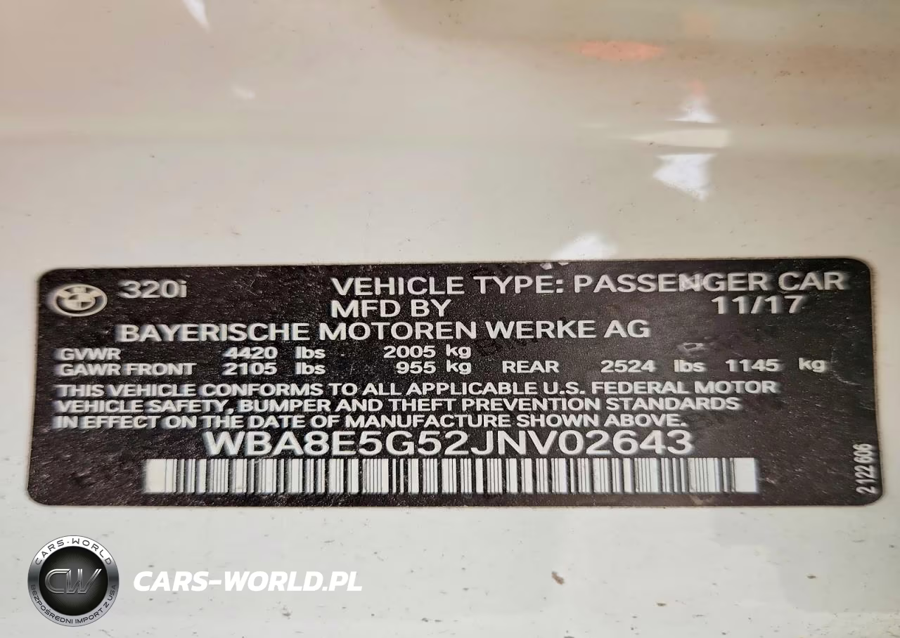 2018 BMW 320 Xi VIN:WBA8E5G52JNV02643 - 12