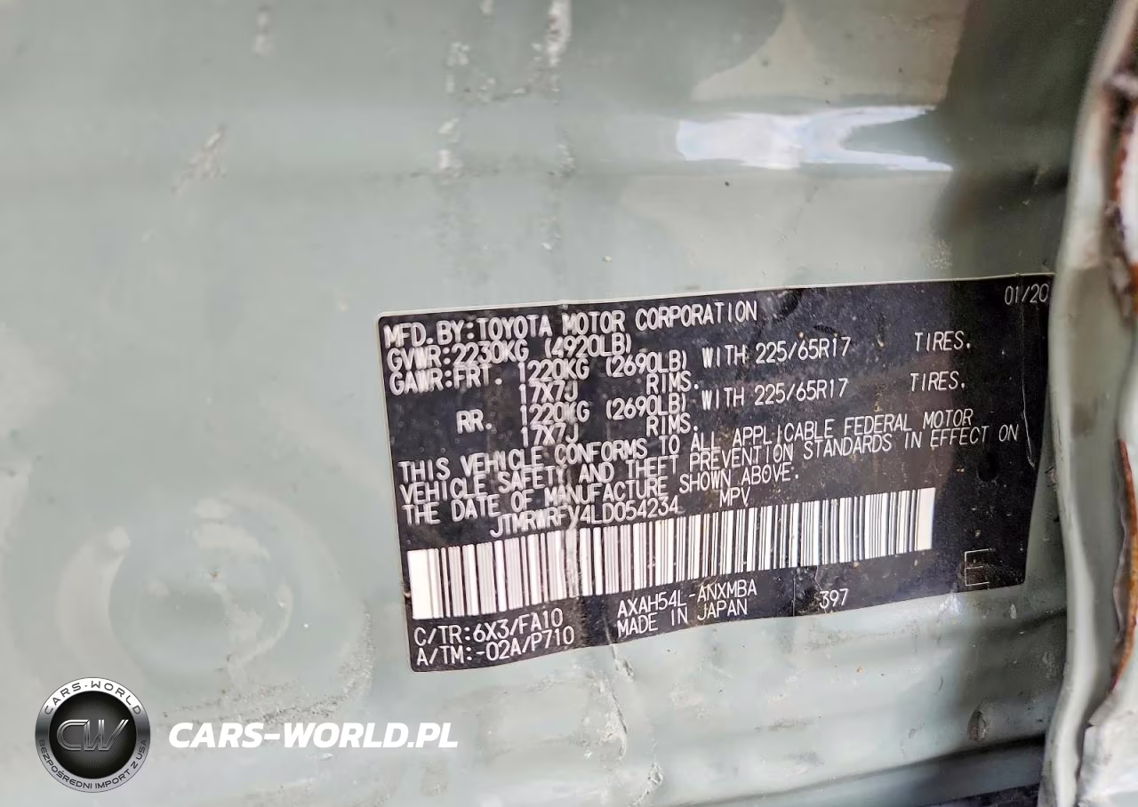 2020 Toyota Rav4 Hybrid Xle VIN:JTMRWRFV4LD054234 - 13