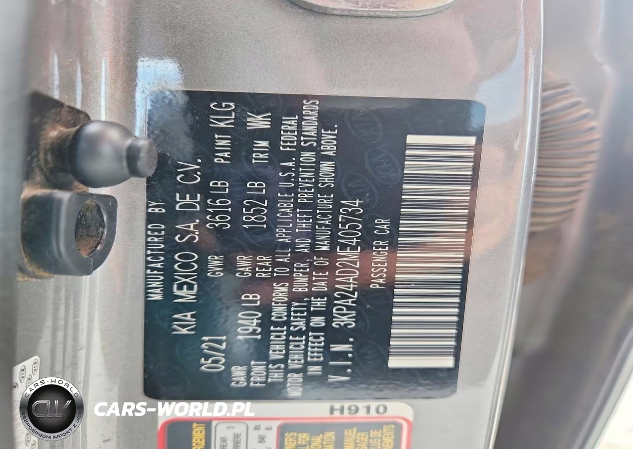 2021 Kia Rio S VIN:3KPA24AD2ME405734 - 12