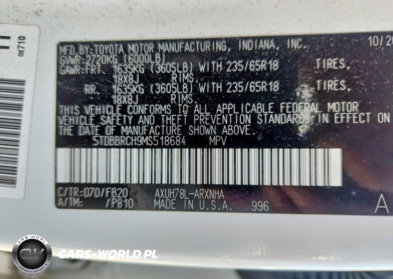 2021 Toyota Highlander Hybrid Le VIN:5TDBBRCH9MS518684 - 14