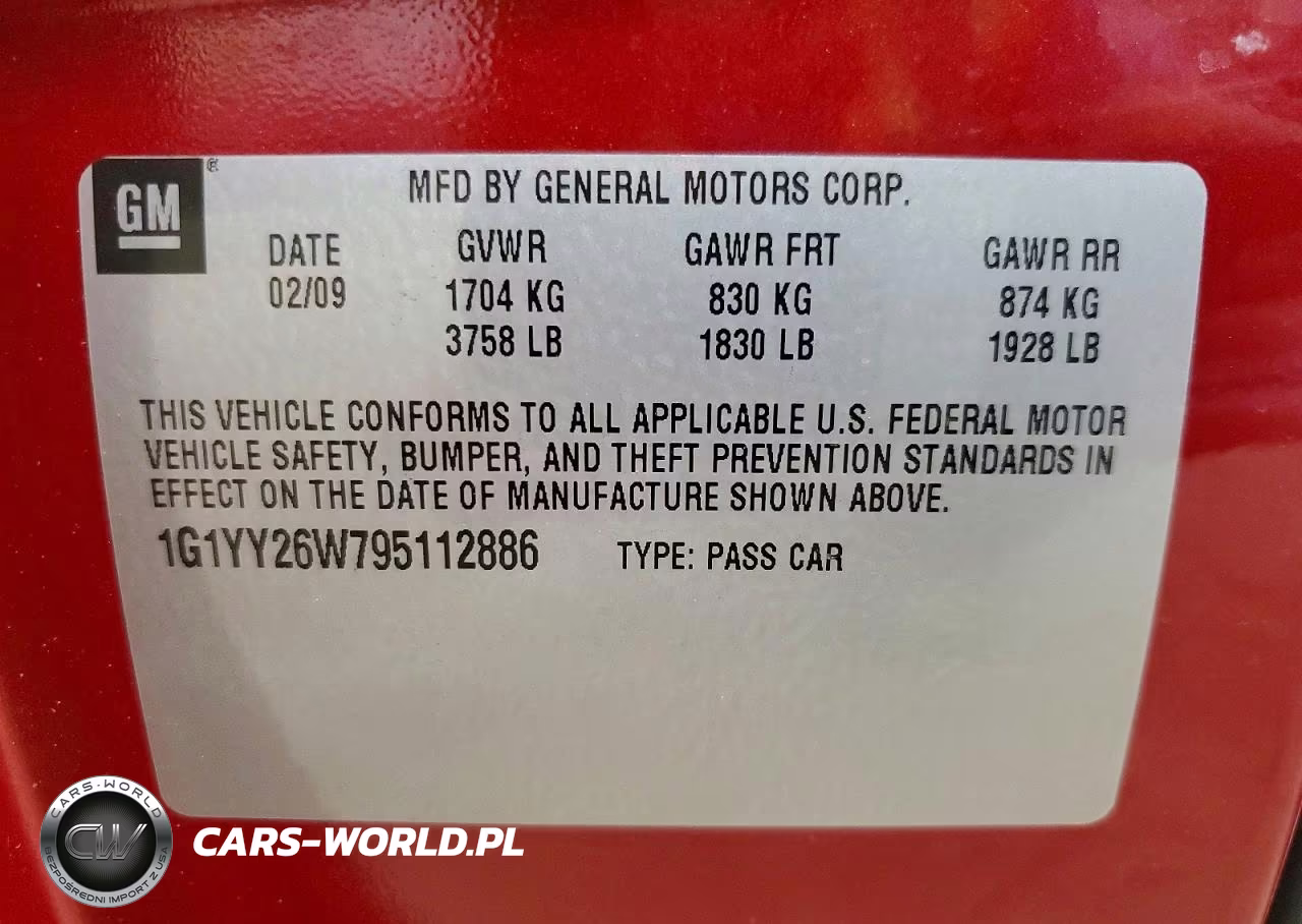 2009 Chevrolet Corvette VIN:1G1YY26W795112886 - 12