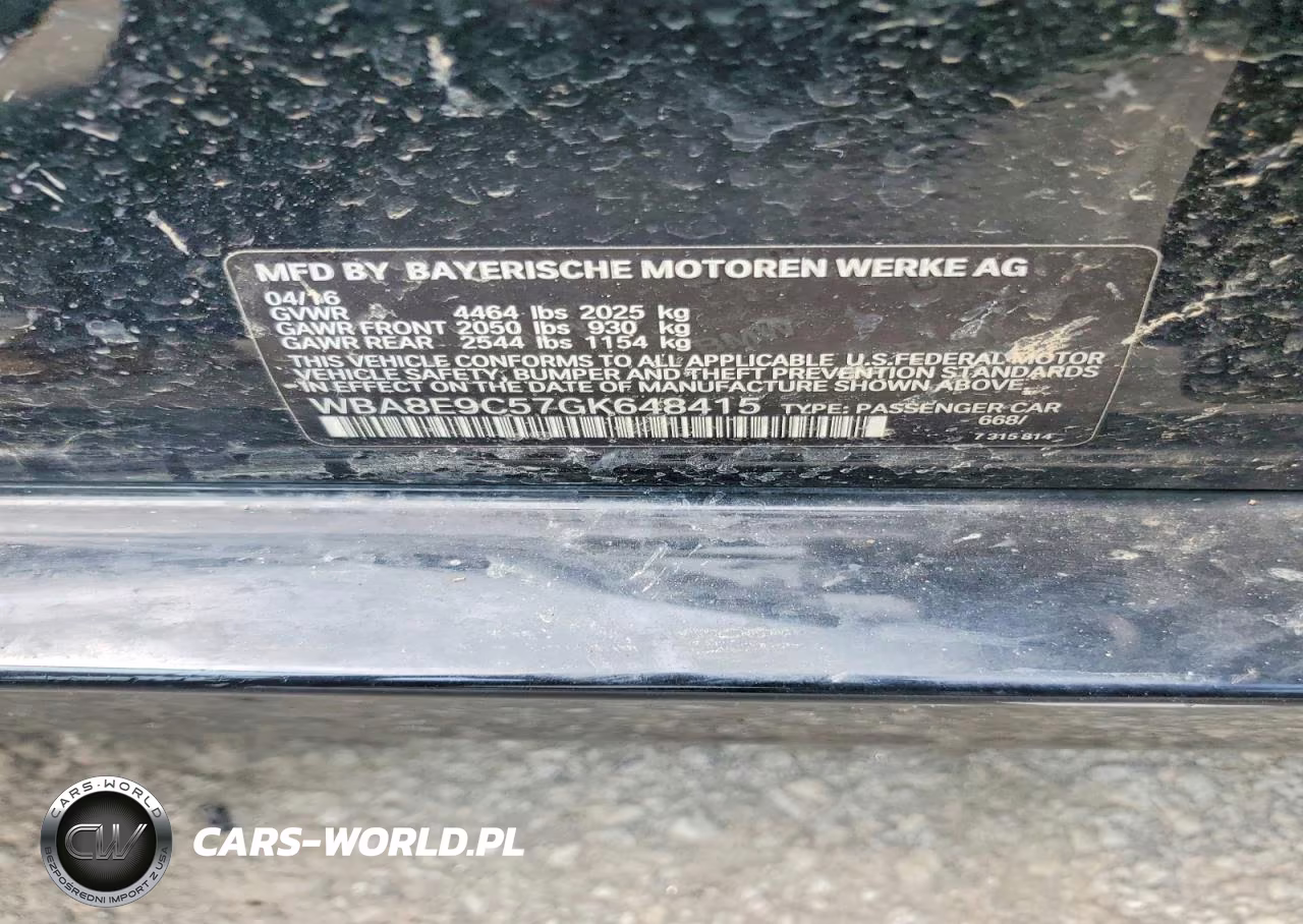 2016 BMW 328 I Sulev VIN:WBA8E9C57GK648415 - 12