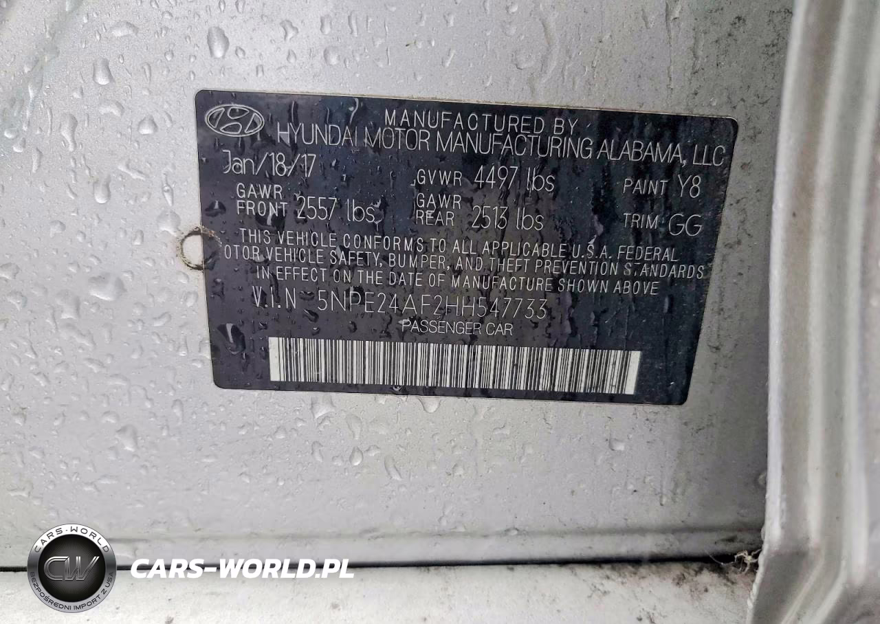 2017 Hyundai Sonata Se VIN:5NPE24AF2HH547733 - 12