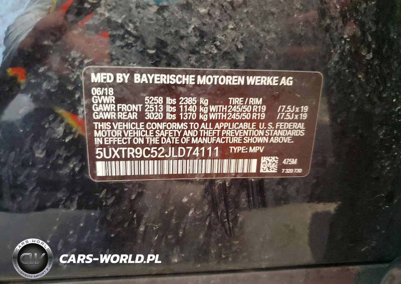 2018 BMW X3 xDrive30I VIN:5UXTR9C52JLD74111 - 13