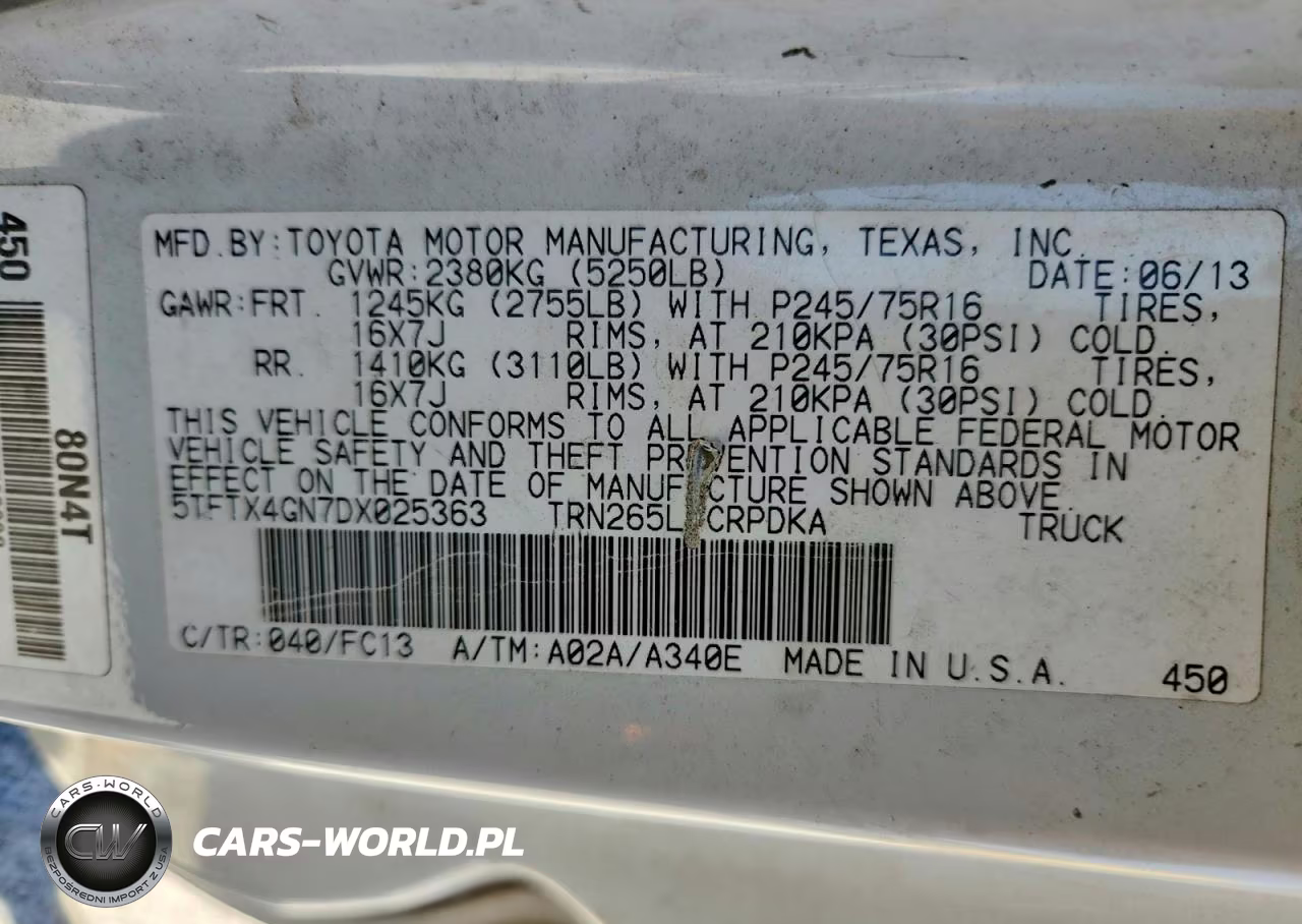 2013 Toyota Tacoma Prerunner Access Cab VIN:5TFTX4GN7DX025363 - 12