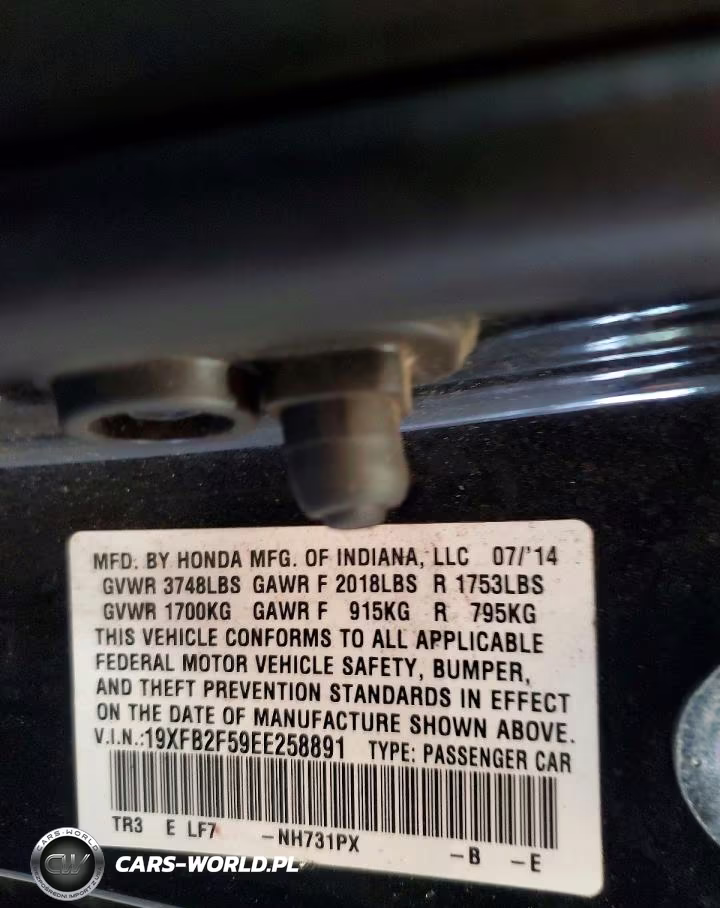 2014 Honda Civic Lx VIN:19XFB2F59EE258891 - 12