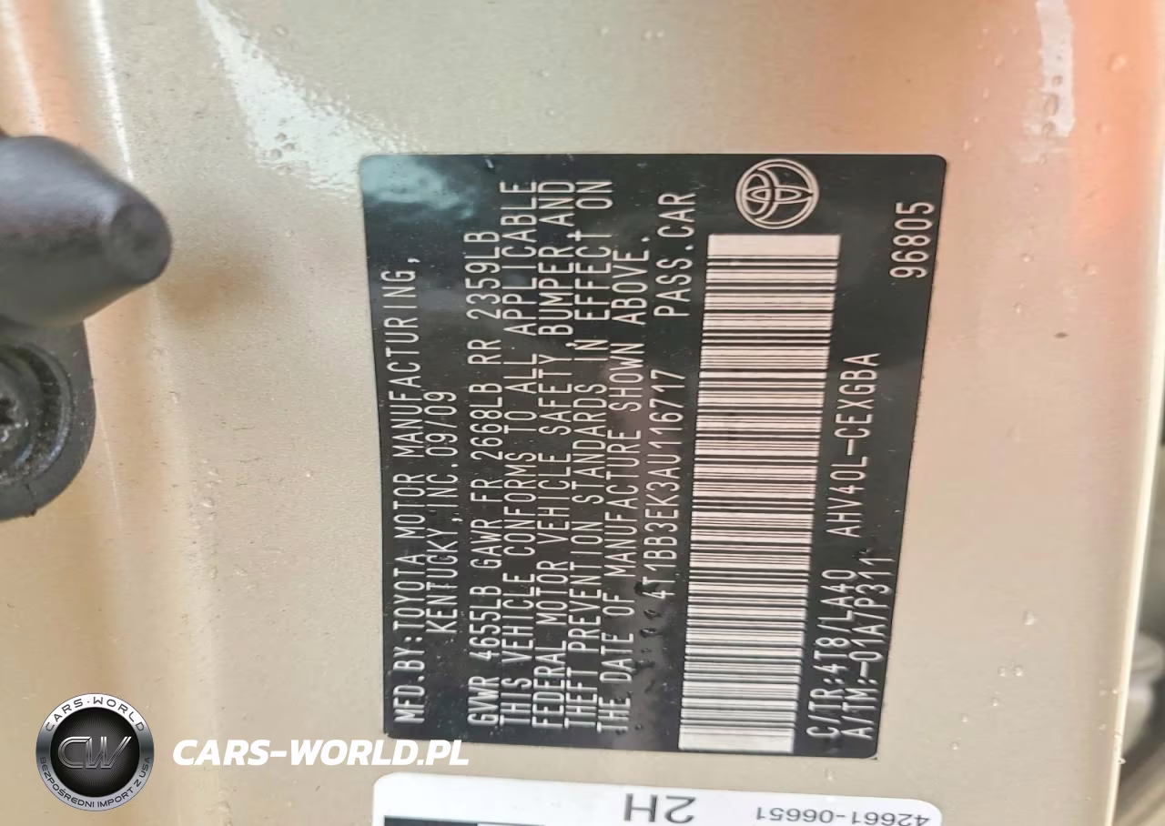 2010 Toyota Camry Hybrid VIN:4T1BB3EK3AU116717 - 13