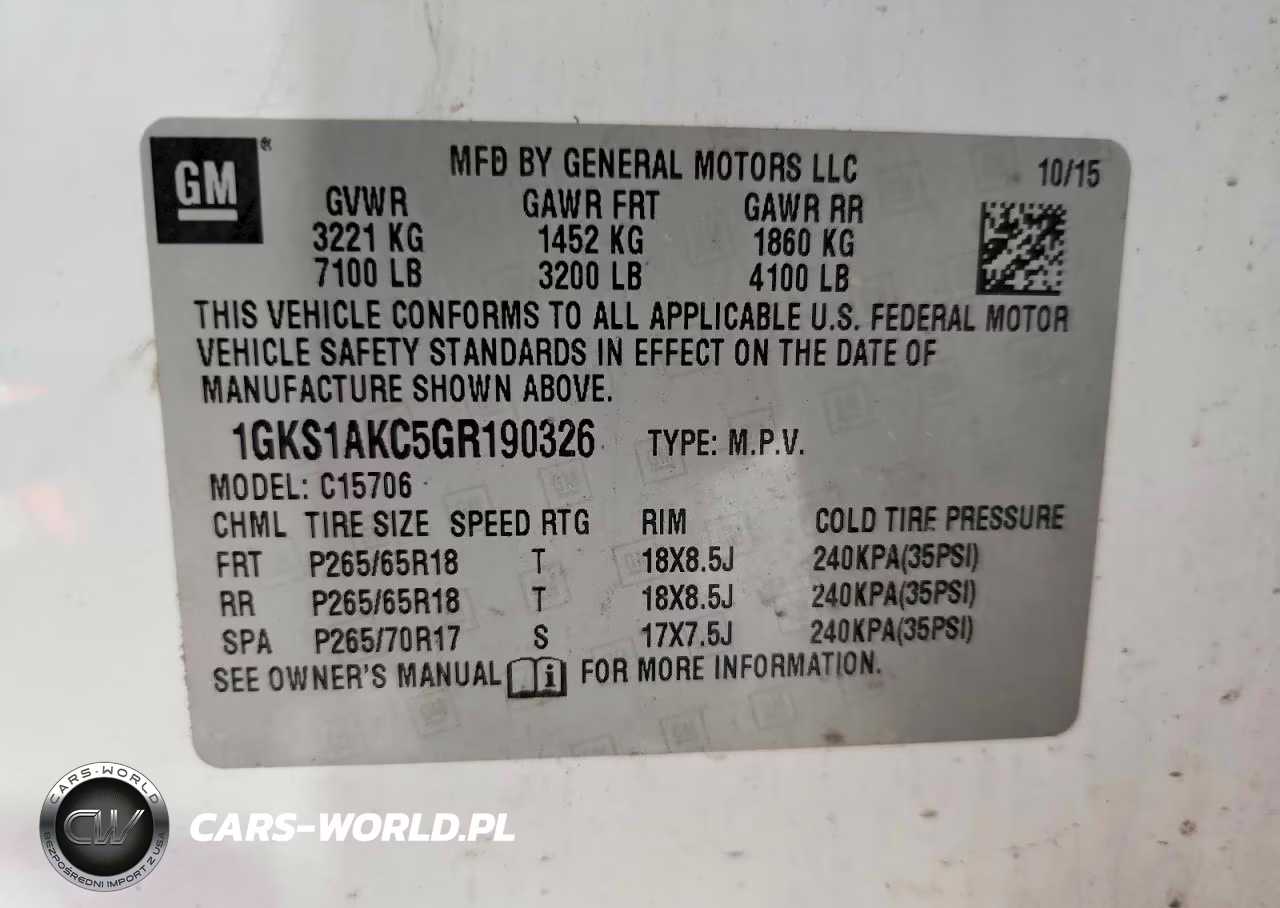 2016 GMC Yukon Sle VIN:1GKS1AKC5GR190326 - 13