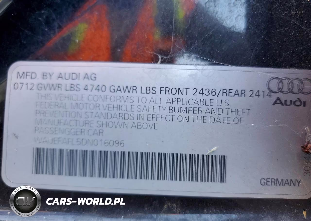 2013 Audi A4 Premium Plus VIN:WAUEFAFL5DN016096 - 12