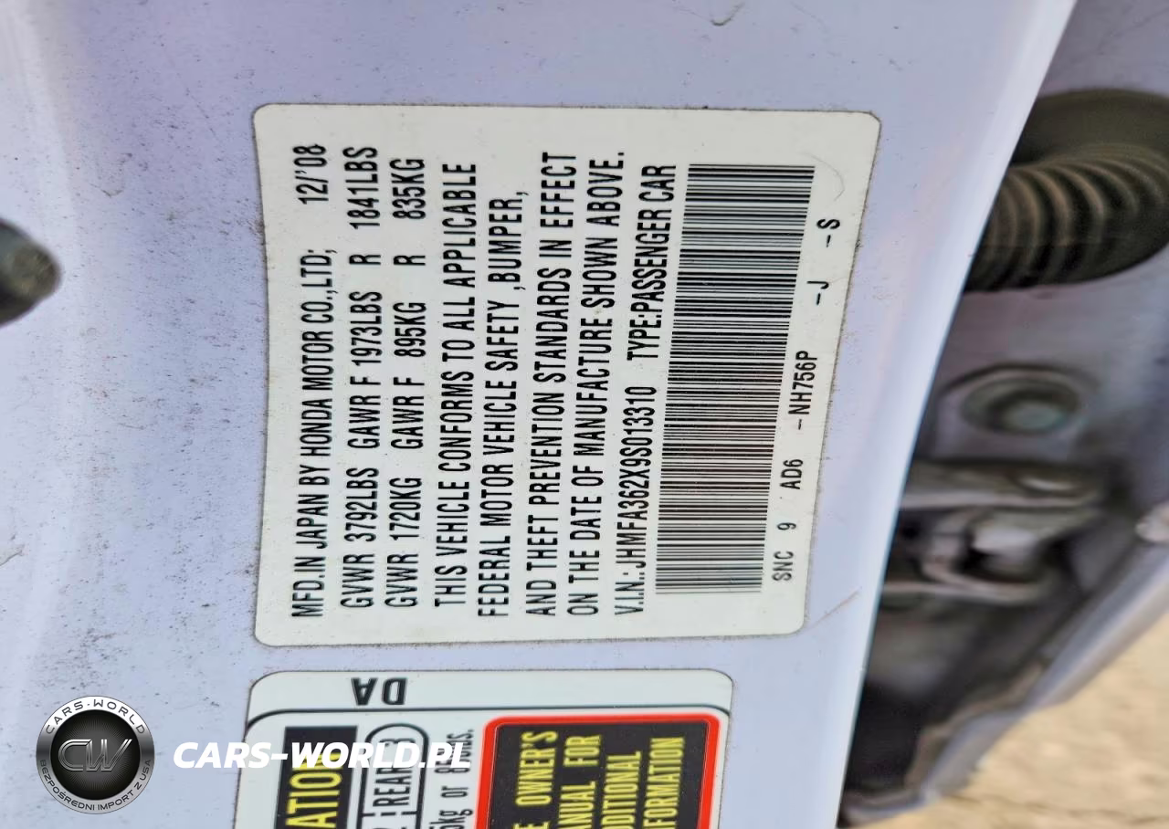 2009 Honda Civic Hybrid VIN:JHMFA362X9S013310 - 12