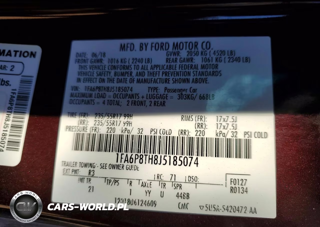 2018 Ford Mustang VIN:1FA6P8TH8J5185074 - 13