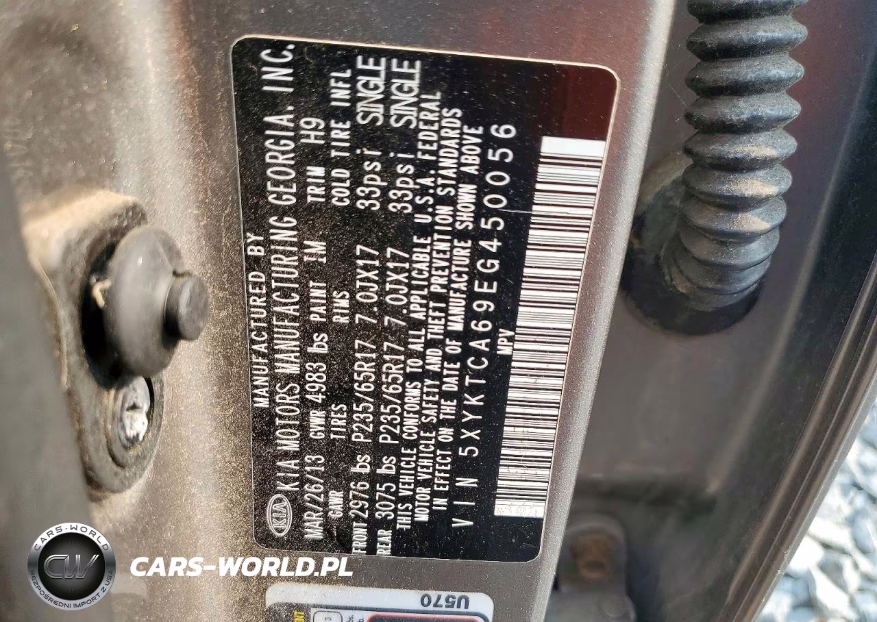 2014 Kia Sorento Lx VIN:5XYKTCA69EG450056 - 13
