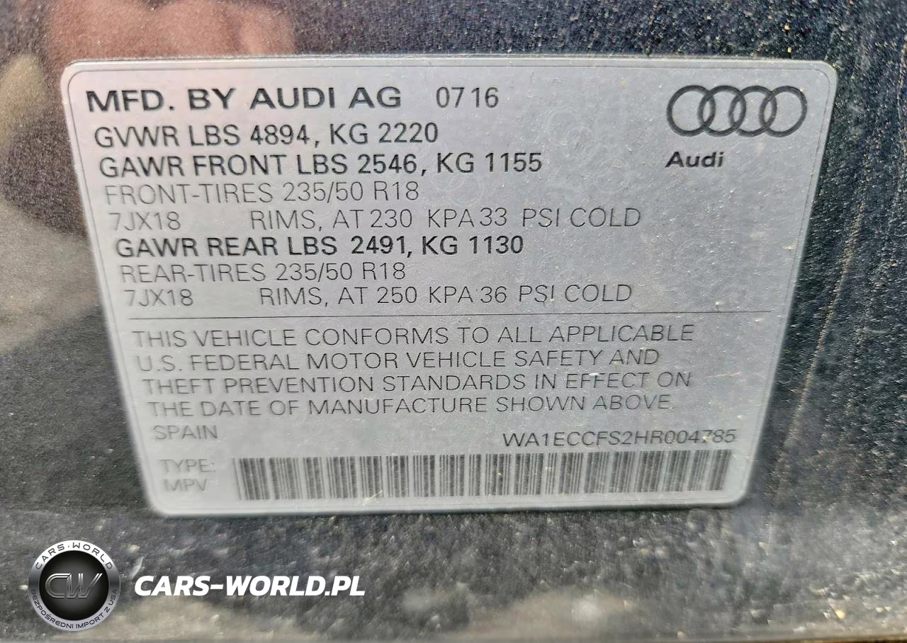 2017 Audi Q3 Premium VIN:WA1ECCFS2HR004785 - 13