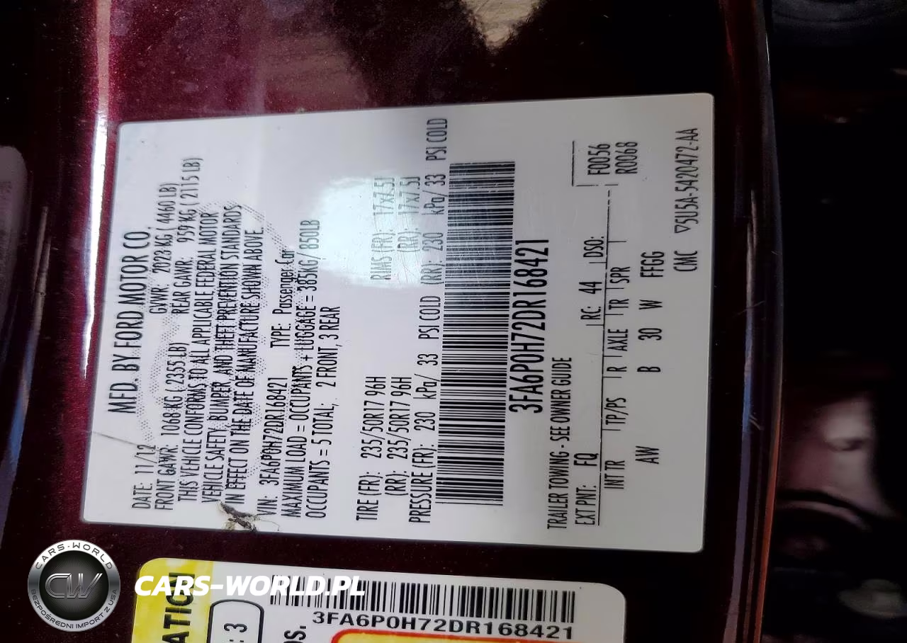 2013 Ford Fusion Se VIN:3FA6P0H72DR168421 - 12