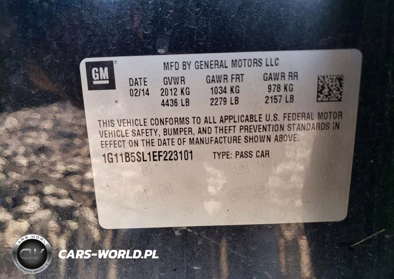 2014 Chevrolet Malibu Ls VIN:1G11B5SL1EF223101 - 12