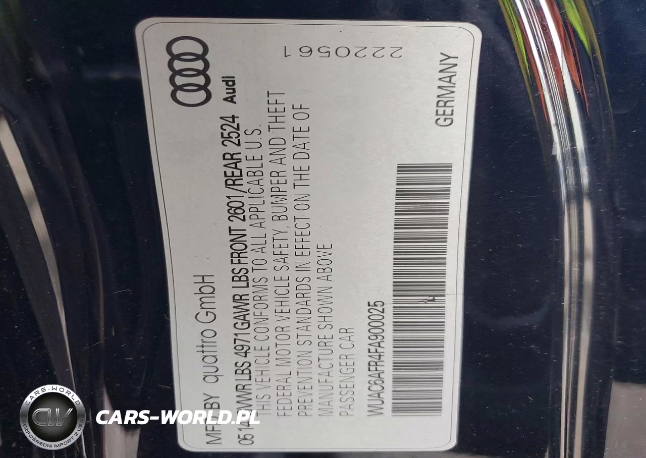 2015 Audi Rs5 VIN:WUAC6AFR4FA900025 - 12