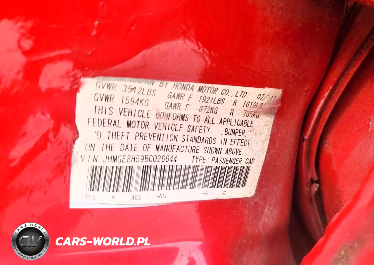 2011 Honda Fit Sport VIN:JHMGE8H59BC026644 - 14