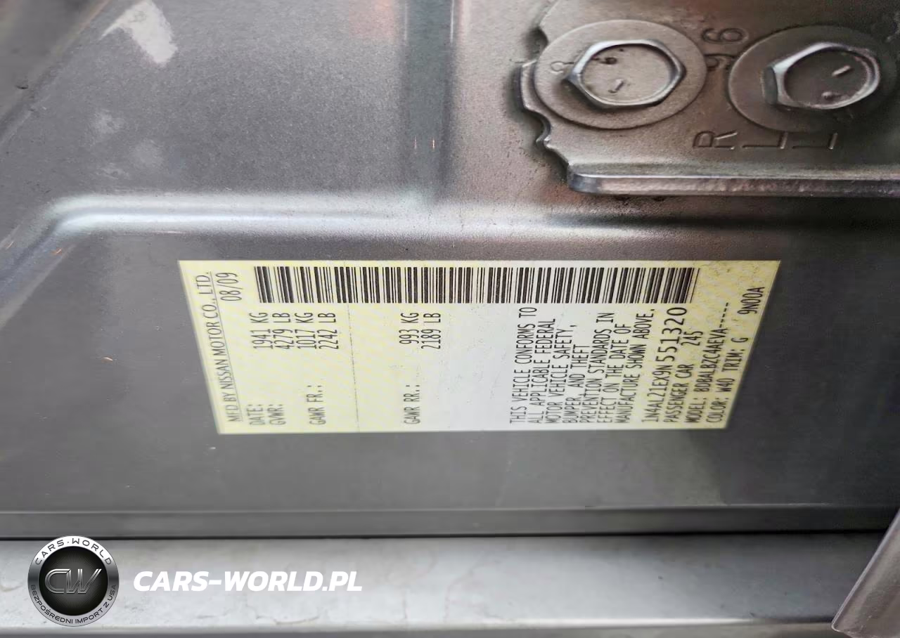 2009 Nissan Altima 2.5 VIN:1N4AL21EX9N551320 - 12