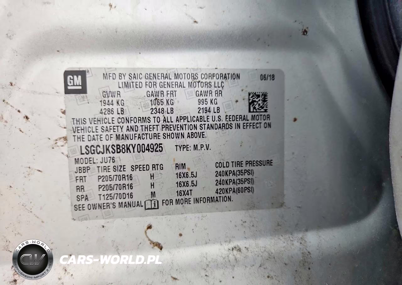 2019 Chevrolet Trax Ls VIN:LSGCJKSB8KY004925 - 13