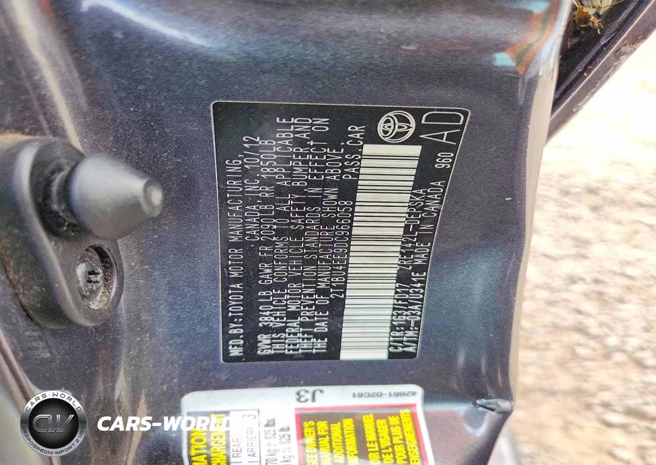 2013 Toyota Corolla L VIN:2T1BU4EE9DC966058 - 12