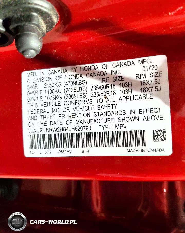 2020 Honda Cr-V Exl VIN:2HKRW2H84LH620790 - 14
