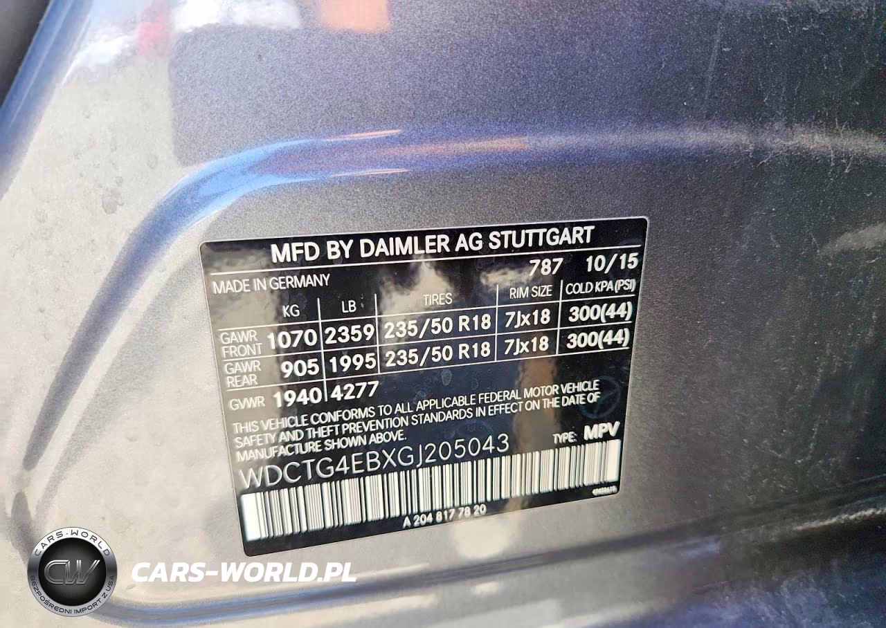 2016 Mercedes-Benz Gla 250 VIN:WDCTG4EBXGJ205043 - 13