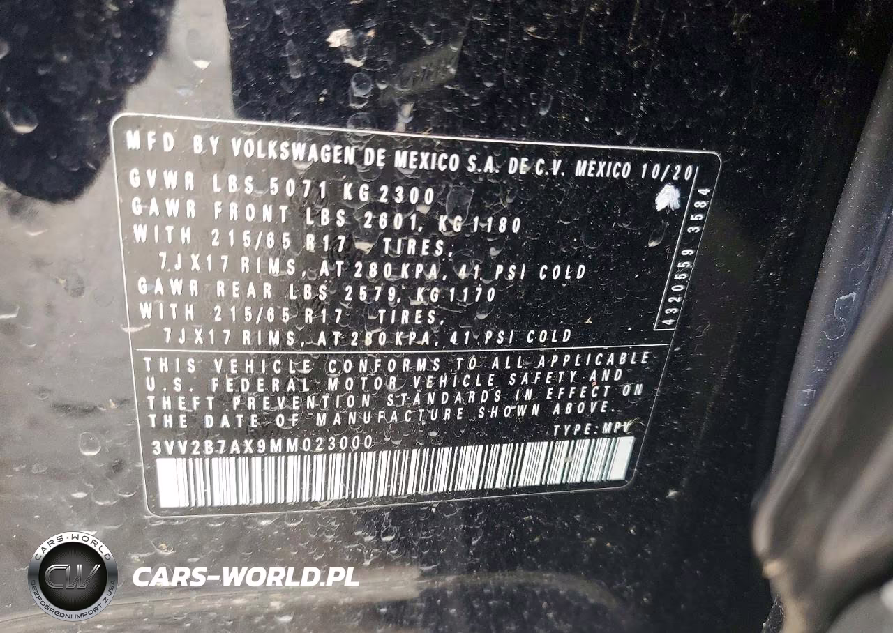 2021 Volkswagen Tiguan Se VIN:3VV2B7AX9MM023000 - 14