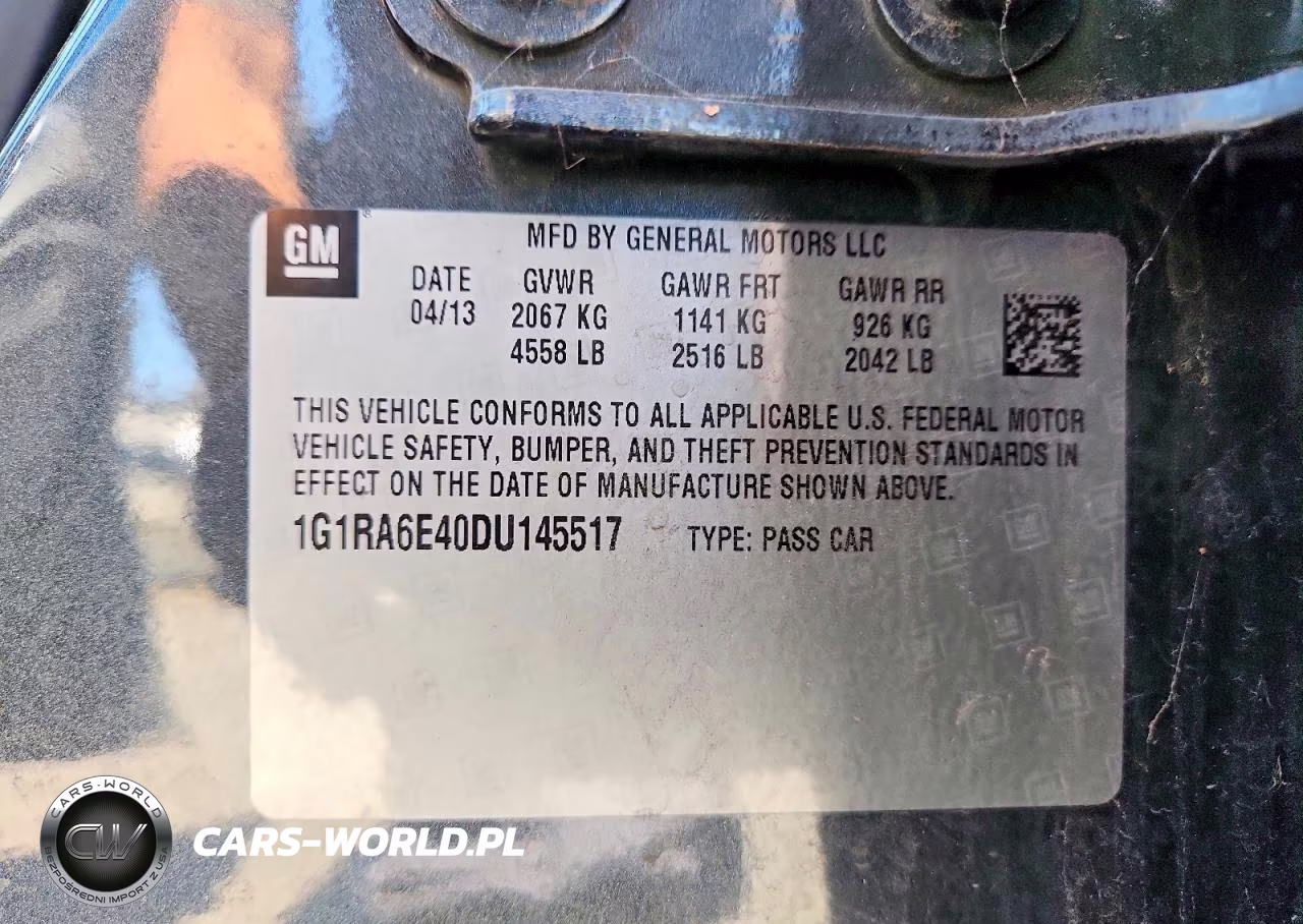 2013 Chevrolet Volt VIN:1G1RA6E40DU145517 - 12
