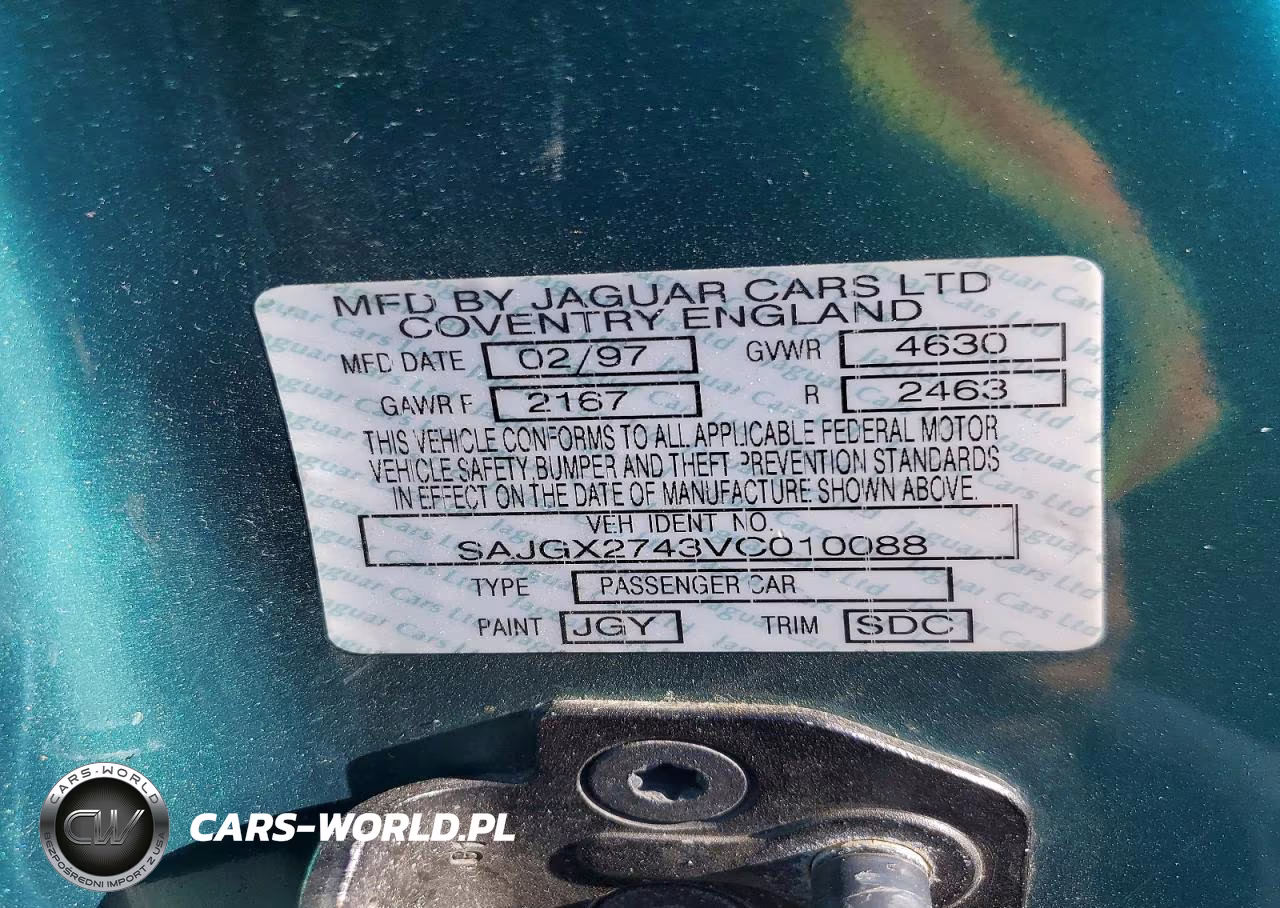 1997 Jaguar Xk8 VIN:SAJGX2743VC010088 - 12