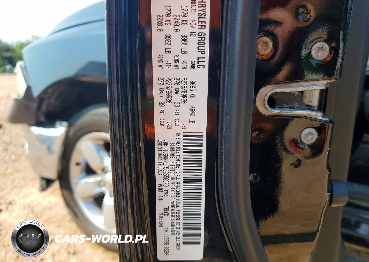 2013 Ram 1500 Slt VIN:1C6RR7LT5DS558973 - 12