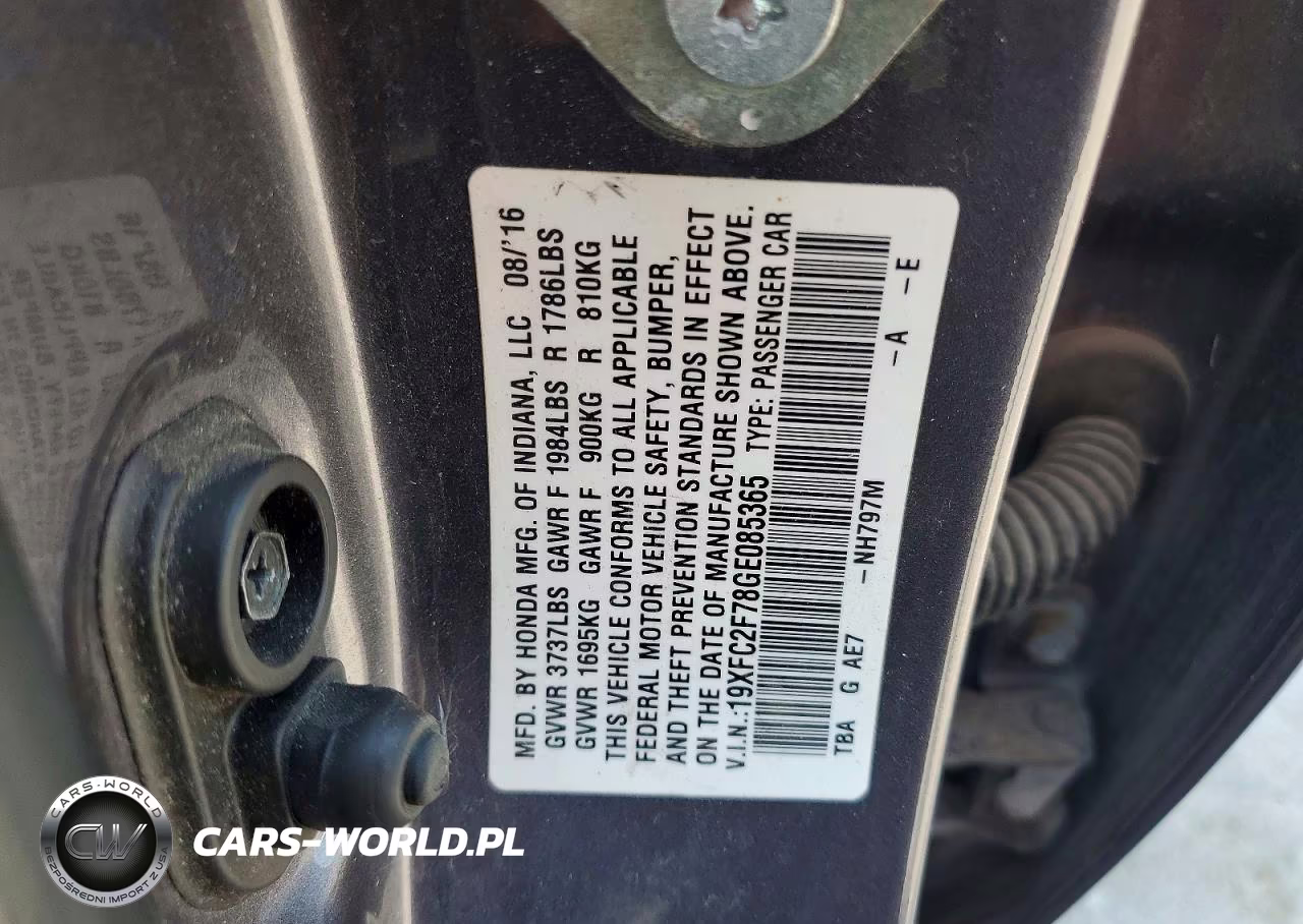 2016 Honda Civic Ex VIN:19XFC2F78GE085365 - 13