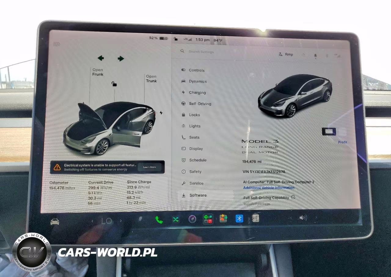 2019 Tesla Model 3 VIN:5YJ3E1EB7KF512678 - 9