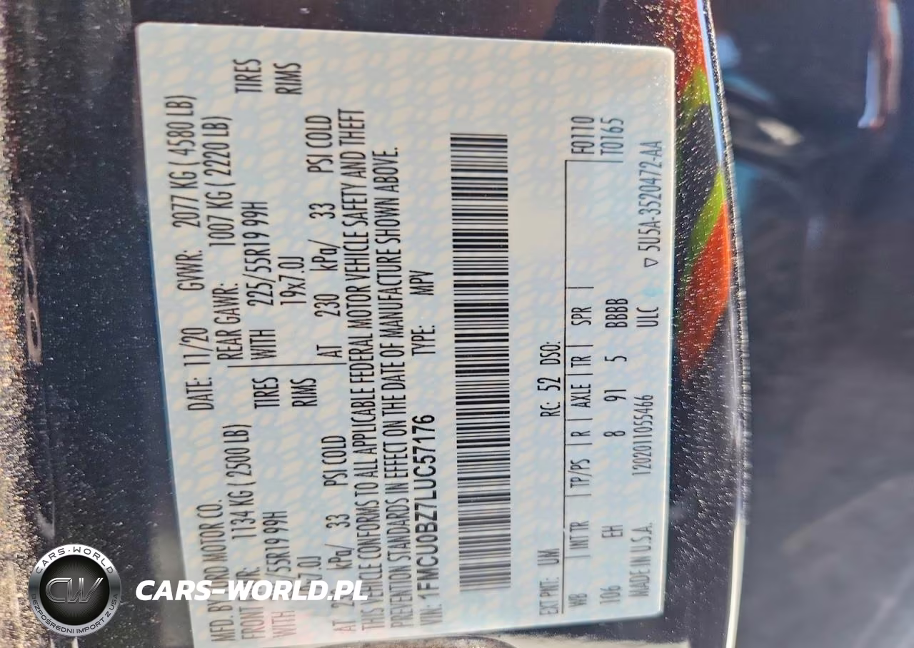 2020 Ford Escape Se Sport VIN:1FMCU0BZ7LUC57176 - 14