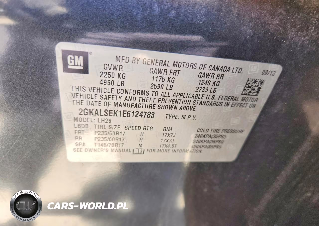 2014 GMC Terrain Slt VIN:2GKALSEK1E6124783 - 13